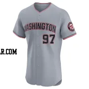 Justin Connell Men's Washington Nationals Gray Elite Road Jersey