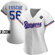 Justin Foscue Women's Texas Rangers White Authentic Home 2023 World Series Jersey