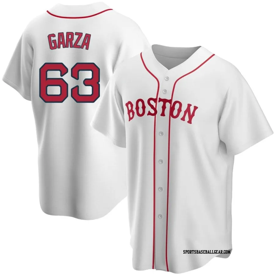 Justin Garza Men's Boston Red Sox White Replica Alternate Jersey