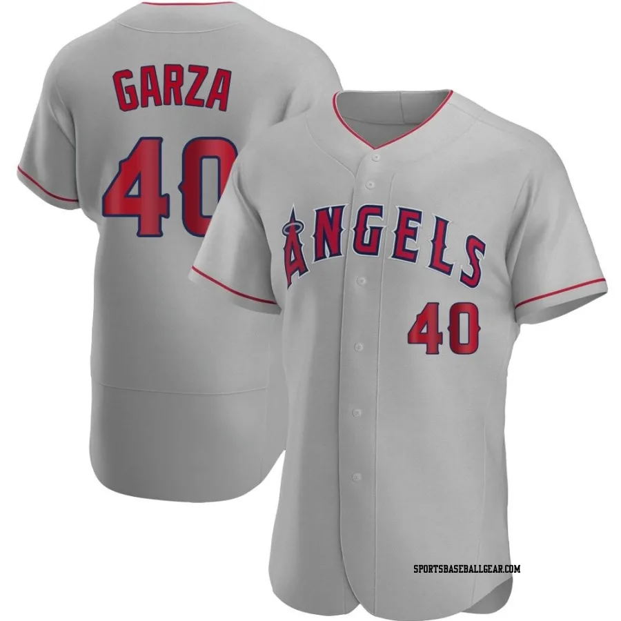 Justin Garza Men's Los Angeles Angels Gray Authentic Road Jersey