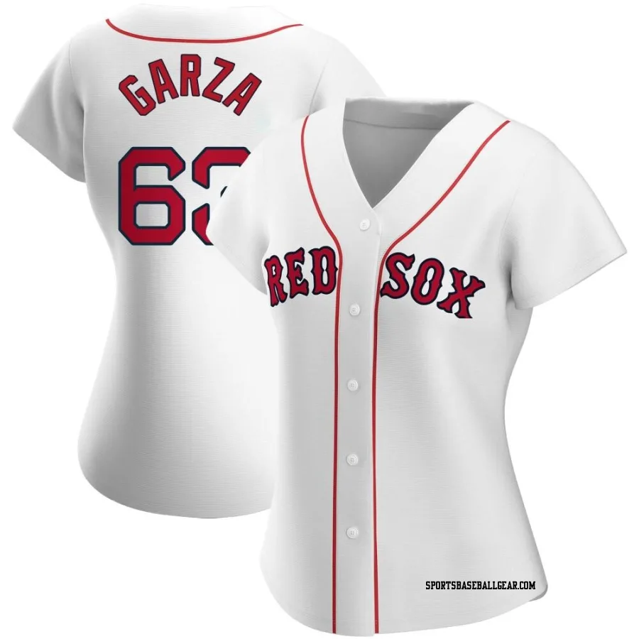 Justin Garza Women's Boston Red Sox White Authentic Home Jersey