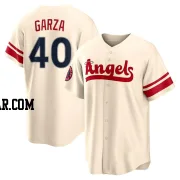 Justin Garza Youth Los Angeles Angels Cream Replica 2022 City Connect Jersey