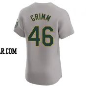 Justin Grimm Men's Oakland Athletics Gray Elite Road Jersey