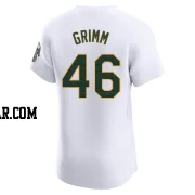 Justin Grimm Men's Oakland Athletics White Elite Home Jersey