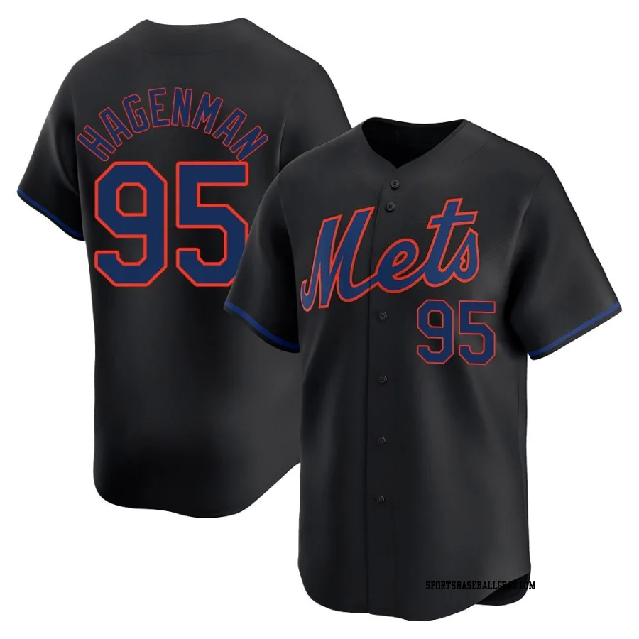 Justin Hagenman Men's New York Mets Black Limited Alternate Jersey