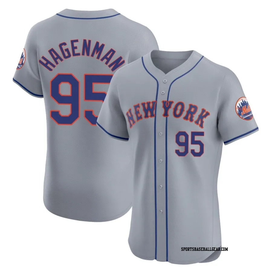 Justin Hagenman Men's New York Mets Gray Elite Road Jersey