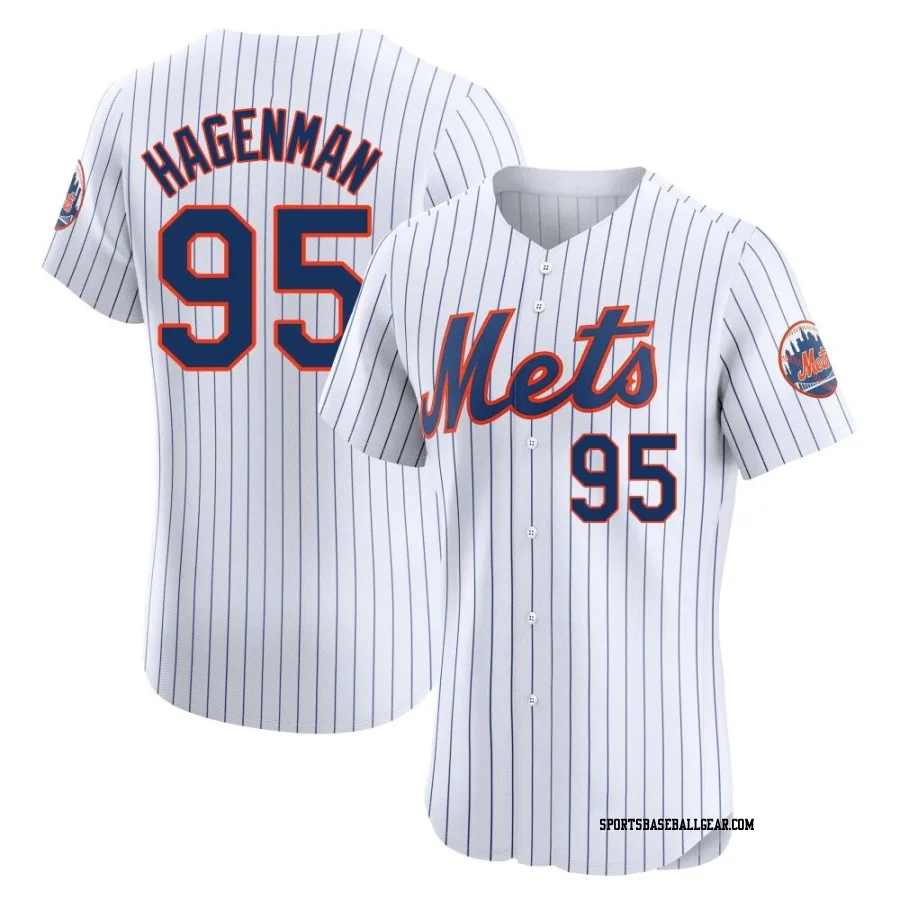 Justin Hagenman Men's New York Mets White Elite Home Jersey