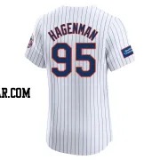 Justin Hagenman Men's New York Mets White Elite Home Patch Jersey