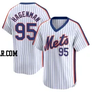 Justin Hagenman Men's New York Mets White Limited Cooperstown Collection Jersey