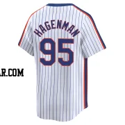 Justin Hagenman Men's New York Mets White Limited Cooperstown Collection Jersey