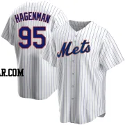 Justin Hagenman Men's New York Mets White Replica Home Jersey