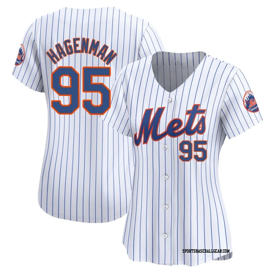 Justin Hagenman Women's New York Mets White Limited Home Jersey