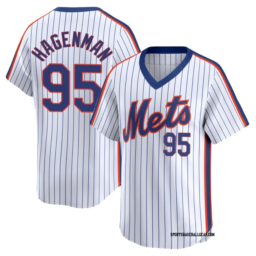 Justin Hagenman Youth New York Mets White Limited Cooperstown Collection Jersey