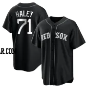 Justin Haley Men's Boston Red Sox Black/White Replica Jersey