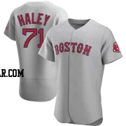 Justin Haley Men's Boston Red Sox Gray Authentic Road Jersey