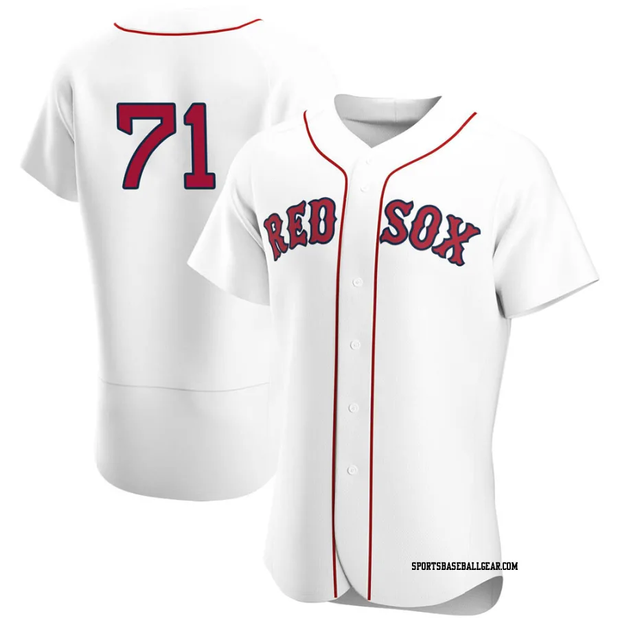 Justin Haley Men's Boston Red Sox White Authentic Home Team Jersey