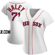 Justin Haley Women's Boston Red Sox White Authentic Home Jersey