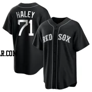 Justin Haley Youth Boston Red Sox Black/White Replica Jersey