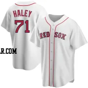 Justin Haley Youth Boston Red Sox White Replica Home Jersey