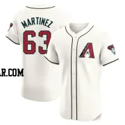 Justin Martinez Men's Arizona Diamondbacks Cream Elite Home Patch Jersey