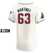 Justin Martinez Men's Arizona Diamondbacks Cream Elite Home Patch Jersey