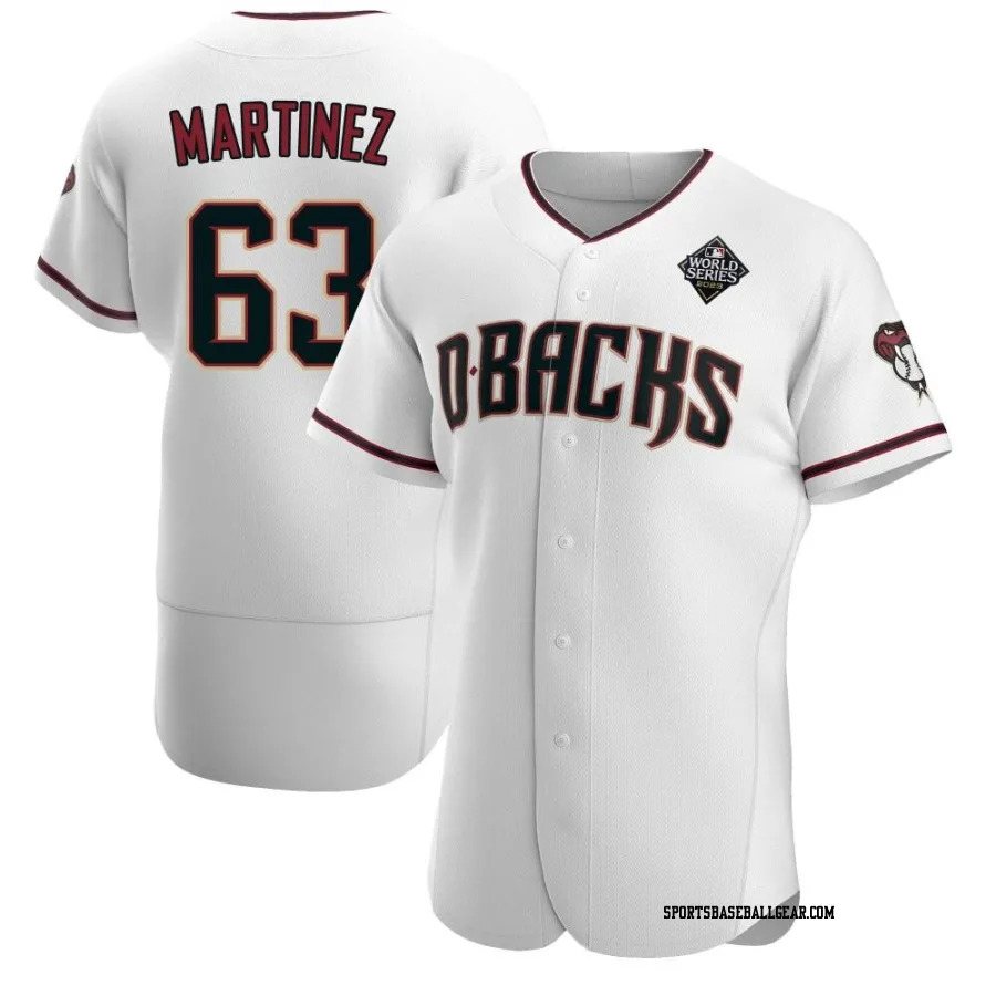 Justin Martinez Men's Arizona Diamondbacks White Authentic Crimson Home 2023 World Series Jersey