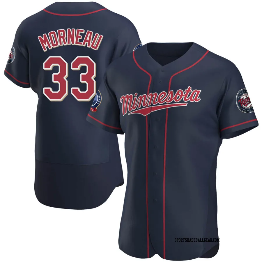 Justin Morneau Men's Minnesota Twins Navy Authentic Alternate 60th Season Jersey