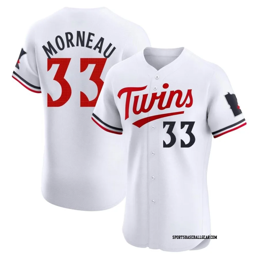 Justin Morneau Men's Minnesota Twins White Elite Home Jersey