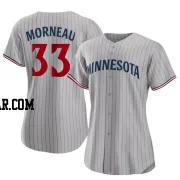 Justin Morneau Women's Minnesota Twins Gray Authentic Road Jersey