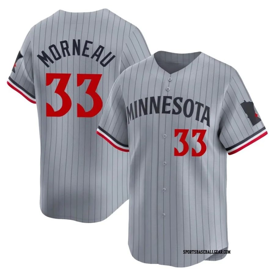 Justin Morneau Youth Minnesota Twins Gray Limited Road Jersey