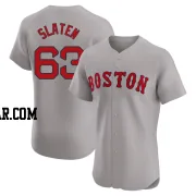 Justin Slaten Men's Boston Red Sox Gray Elite Road Jersey