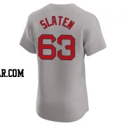 Justin Slaten Men's Boston Red Sox Gray Elite Road Jersey