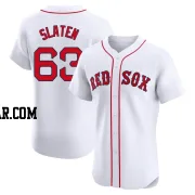 Justin Slaten Men's Boston Red Sox White Elite Home Jersey