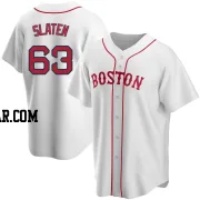 Justin Slaten Men's Boston Red Sox White Replica Alternate Jersey