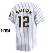 Justin Smoak Men's Milwaukee Brewers White Limited Alternate Jersey