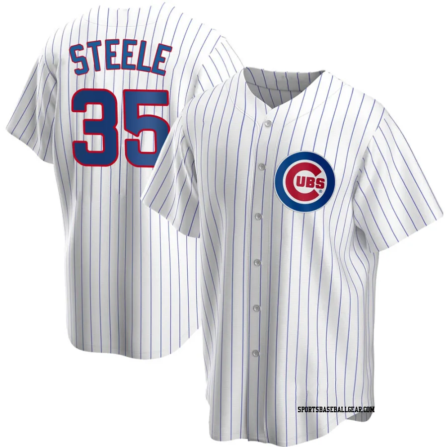 Justin Steele Men's Chicago Cubs White Replica Home Jersey