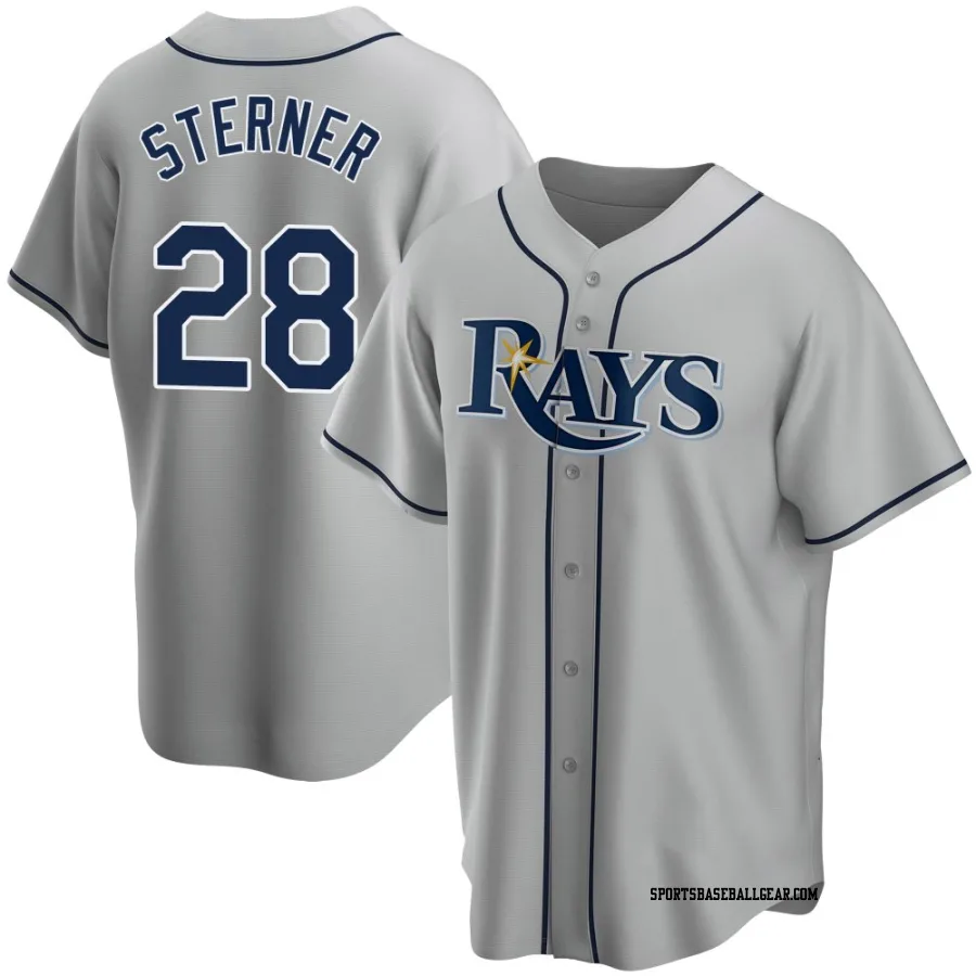 Justin Sterner Men's Tampa Bay Rays Gray Replica Road Jersey