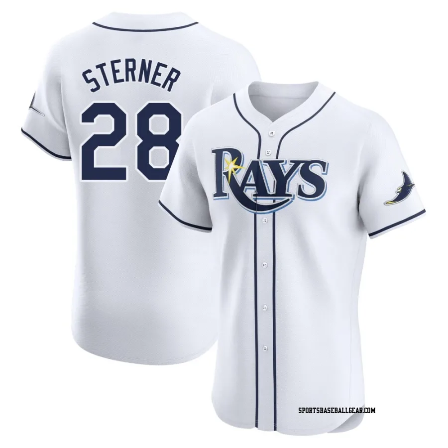 Justin Sterner Men's Tampa Bay Rays White Elite Home Jersey