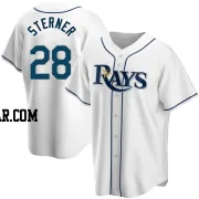 Justin Sterner Men's Tampa Bay Rays White Replica Home Jersey