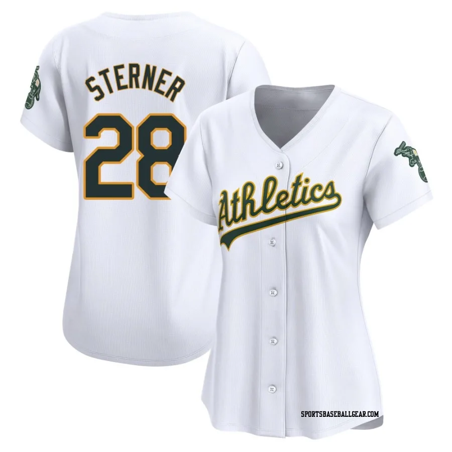 Justin Sterner Women's Oakland Athletics White Limited Home Jersey