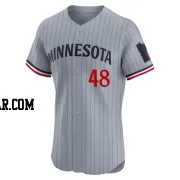 Justin Topa Men's Minnesota Twins Gray Elite Road Jersey