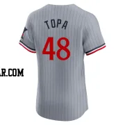 Justin Topa Men's Minnesota Twins Gray Elite Road Jersey