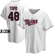 Justin Topa Men's Minnesota Twins White Replica Home Jersey