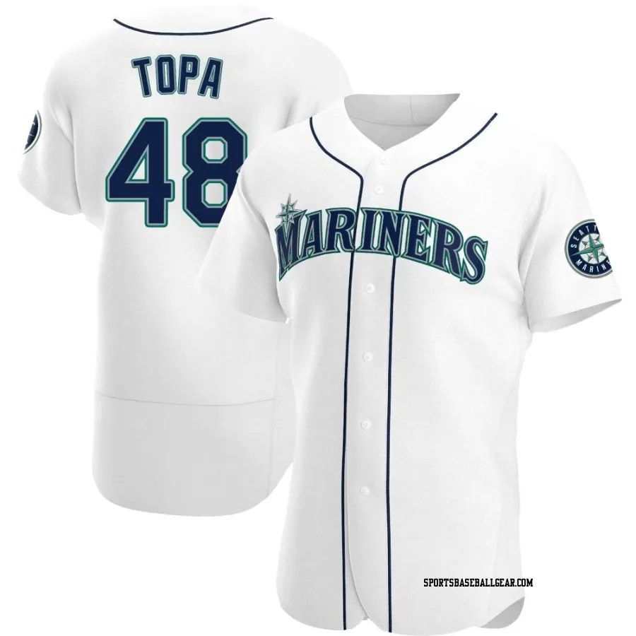 Justin Topa Men's Seattle Mariners White Authentic Home Jersey