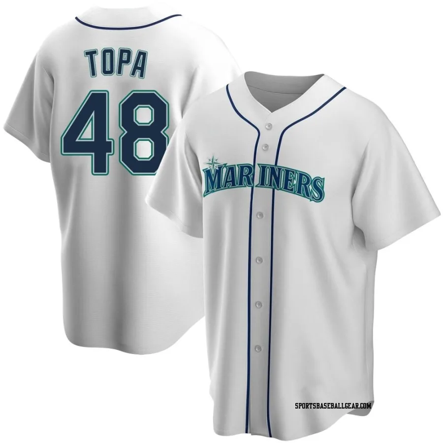 Justin Topa Men's Seattle Mariners White Replica Home Jersey