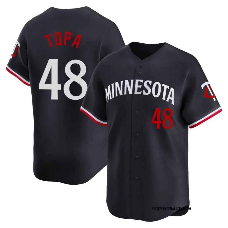 Justin Topa Youth Minnesota Twins Navy Limited Alternate Jersey