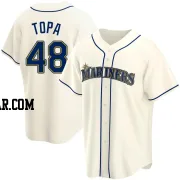 Justin Topa Youth Seattle Mariners Cream Replica Alternate Jersey