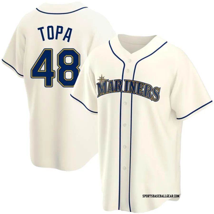 Justin Topa Youth Seattle Mariners Cream Replica Alternate Jersey