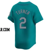 Justin Turner Men's Seattle Mariners Aqua Limited Alternate Jersey