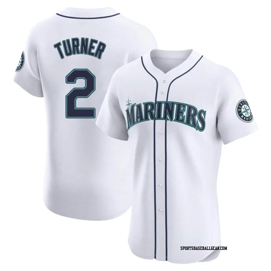 Justin Turner Men's Seattle Mariners White Elite Home Jersey